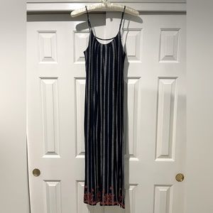 Navy Blue THML (with embroidered design) Maxi Deess
